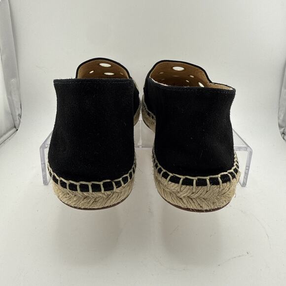 Andre Assous Women's size US/6.5 EU/37 Black Suede with Gold Grommets Espadrille - Picture 8 of 10